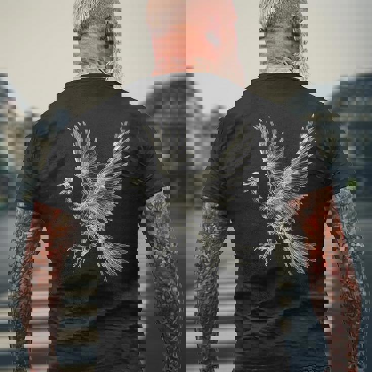 始祖鳥 恐竜 グラフィックアートワーク 始祖鳥 メンズTシャツ バックプリント 高齢者への贈り物