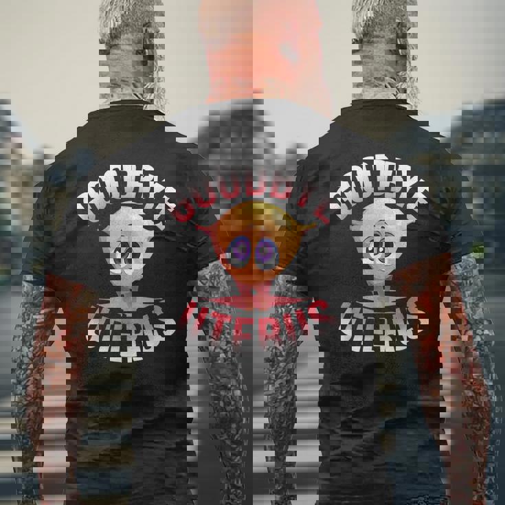 子宮摘出術 子宮摘出花 メンズTシャツ バックプリント 高齢者への贈り物