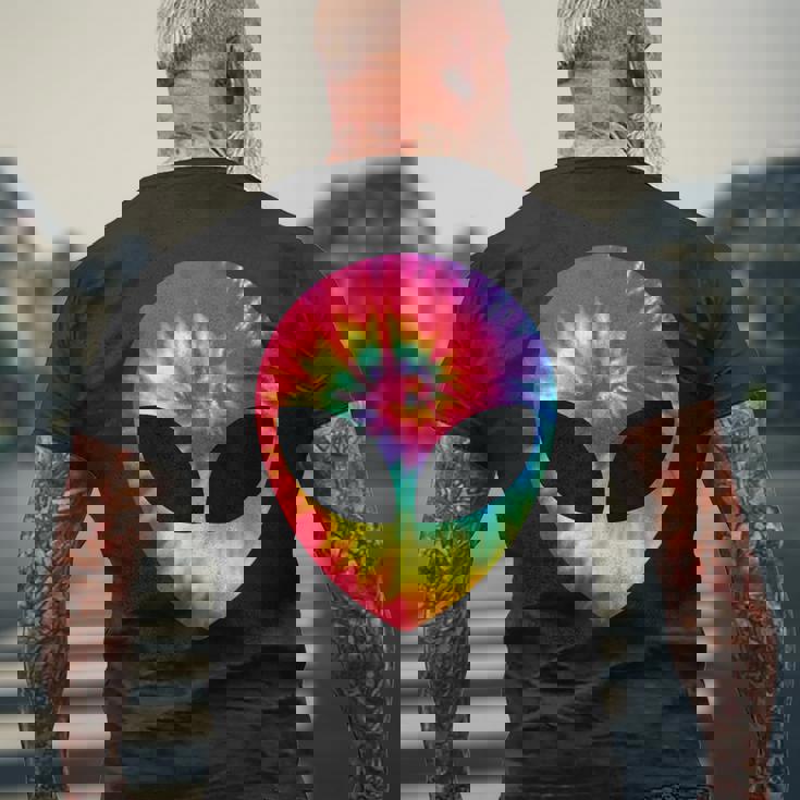 宇宙人 エイリアン Ufo ヒッピー タイダイ メンズTシャツ バックプリント 高齢者への贈り物