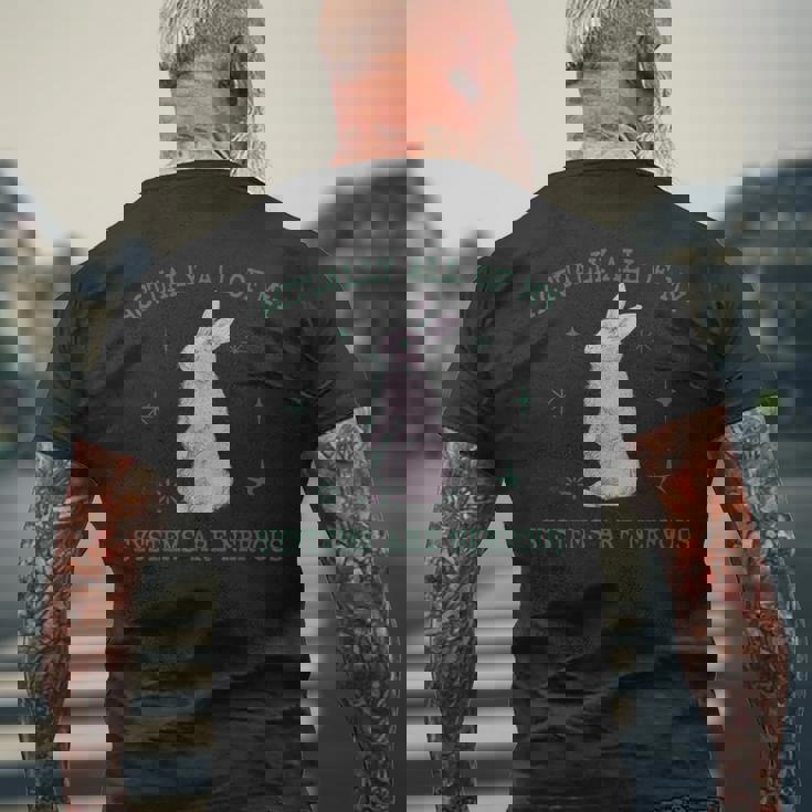 実は俺のシステムバニーのウサギは神経質な不安 メンズTシャツ バックプリント 高齢者への贈り物