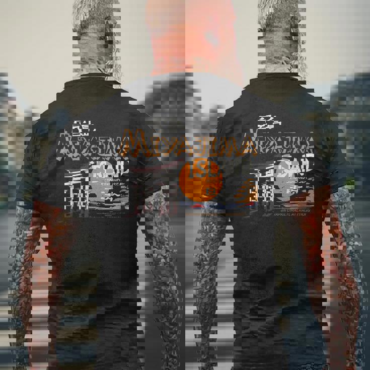 宮島 日本 メンズTシャツ バックプリント 高齢者への贈り物