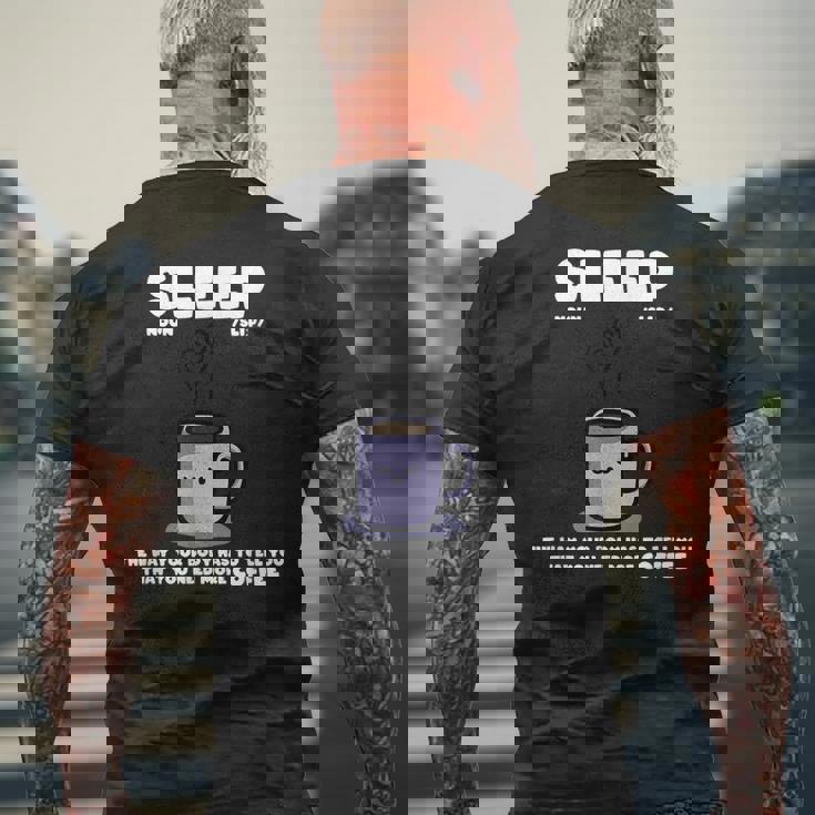 寝るマグカップ メンズTシャツ バックプリント 高齢者への贈り物