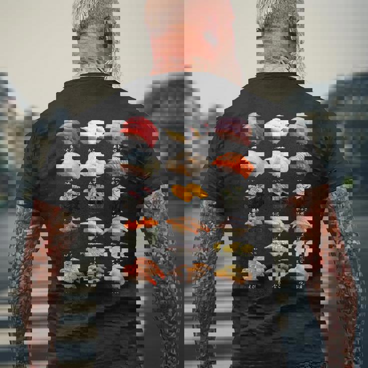 寿司 ネタ 面白いtシャツ おもしろ 食べ物 文字入り メンズ 面白い 服 オリジナル グッズ 文字tシャツ プレゼント メンズTシャツ バックプリント 高齢者への贈り物