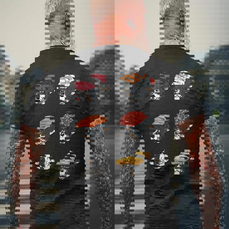 寿司バーニーズマウンテンドッグ メンズTシャツ バックプリント 高齢者への贈り物