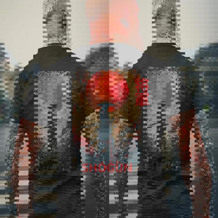 将軍 侍戦士 メンズTシャツ バックプリント 高齢者への贈り物