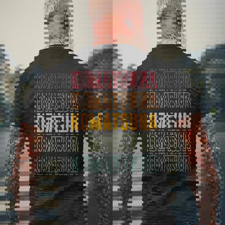 小松菜レインボー メンズTシャツ バックプリント 高齢者への贈り物