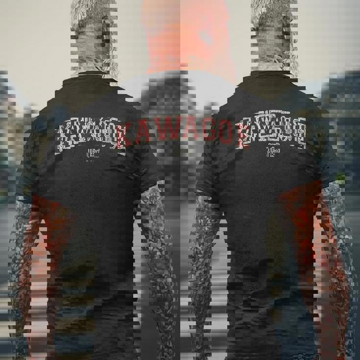 川越川越 日本都市観光スポーツ メンズTシャツ バックプリント 高齢者への贈り物