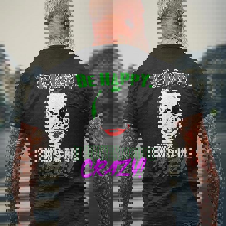 幸せになろう！ メンズTシャツ バックプリント 高齢者への贈り物