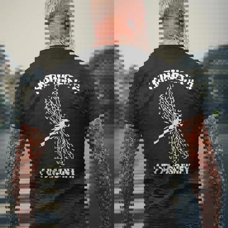 幸せはトンボ メンズTシャツ バックプリント 高齢者への贈り物