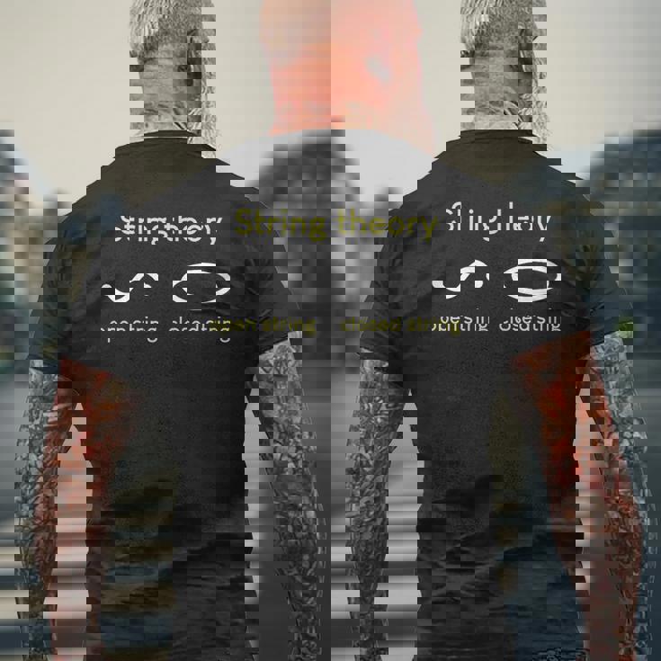 弦理論、物理学の原理概念 メンズTシャツ バックプリント 高齢者への贈り物