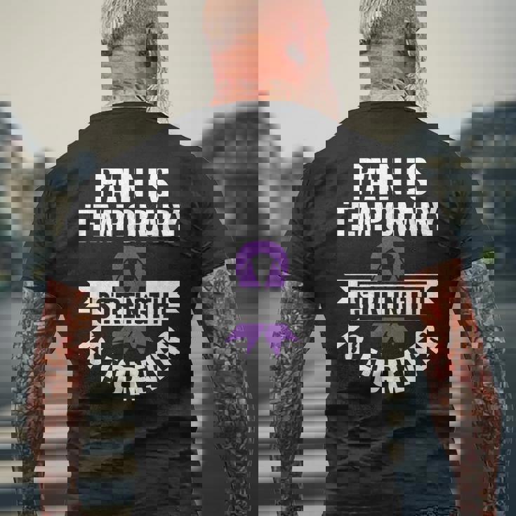 強さは永遠です 線維筋痛症 メンズTシャツ バックプリント 高齢者への贈り物