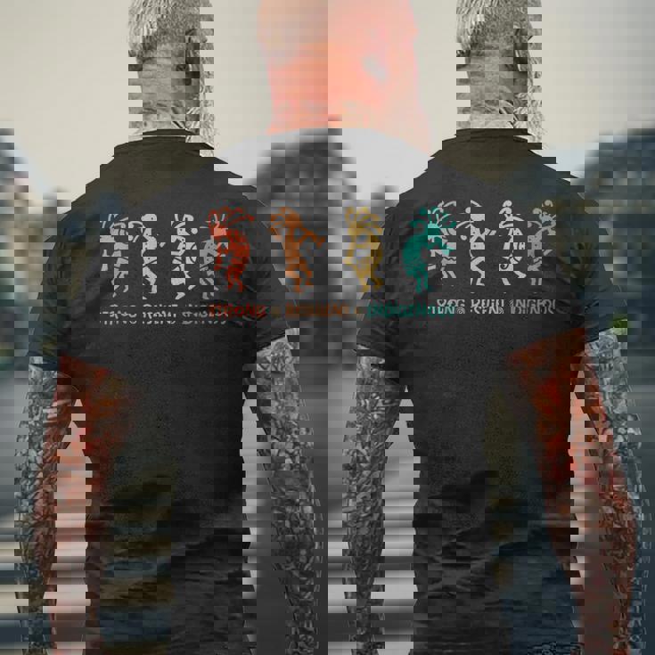 強靭で弾力性のある先住民のココペリ メンズTシャツ バックプリント 高齢者への贈り物