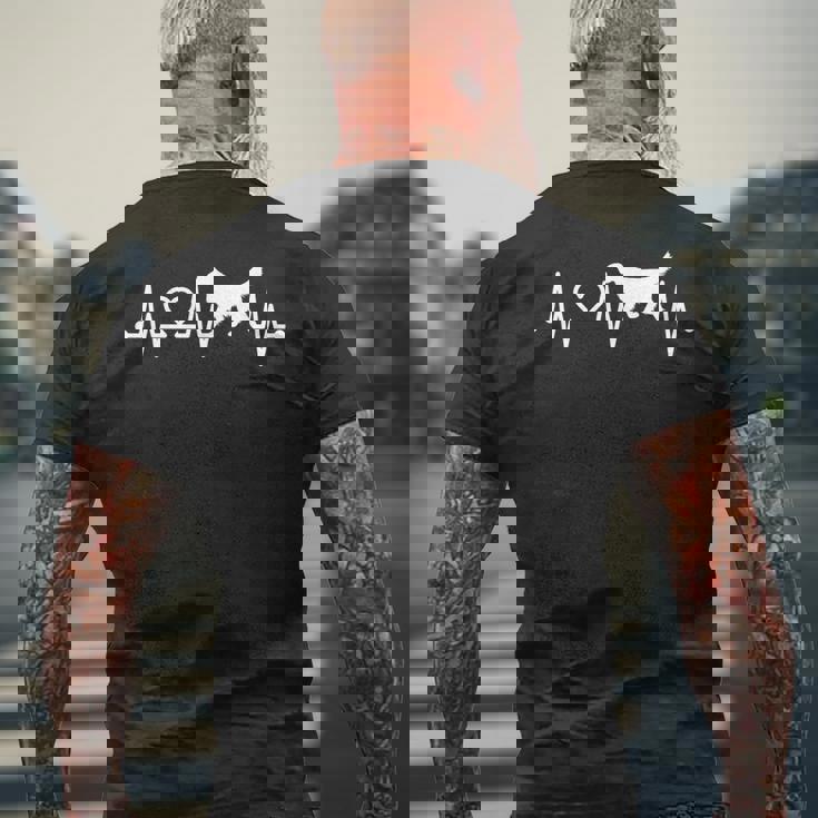 心電図 心拍 ゴールデンレトリバー 脈拍 犬飼い メンズTシャツ バックプリント 高齢者への贈り物