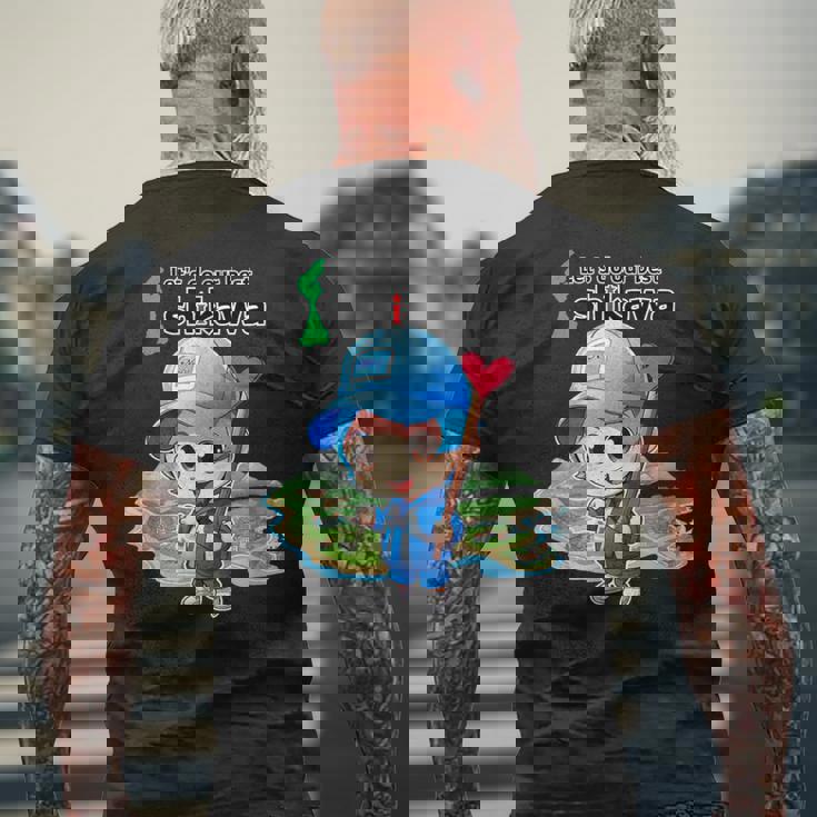 応援 復興 支援 がんばろう Ganbarou 能登 石川 地元愛 Noto Ishikawa メンズTシャツ バックプリント 高齢者への贈り物