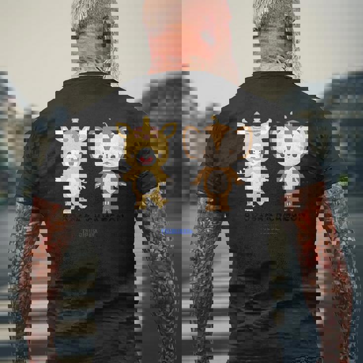 快獣ブースカシリーズ イラスト ブースカ&チャメゴン メンズTシャツ バックプリント 高齢者への贈り物