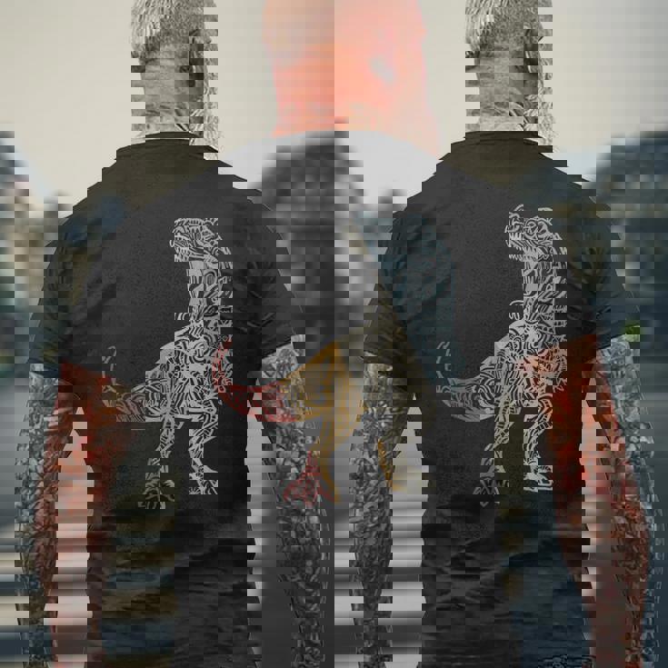 恐竜 レトロスタイル ビンテージ メンズTシャツ バックプリント 高齢者への贈り物