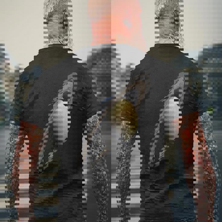 惑星 土星 太陽系 惑星 天文学 科学 メンズTシャツ バックプリント 高齢者への贈り物