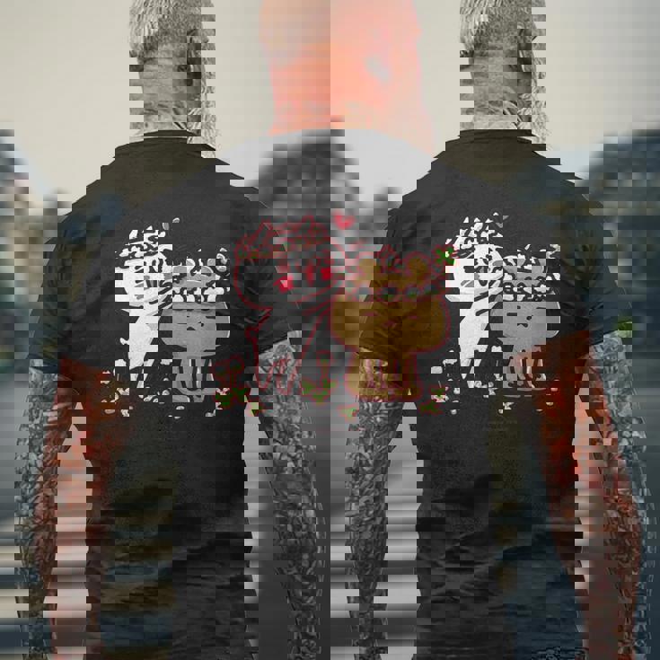 愛しすぎて大好きすぎる。 お花の冠 メンズTシャツ バックプリント 高齢者への贈り物