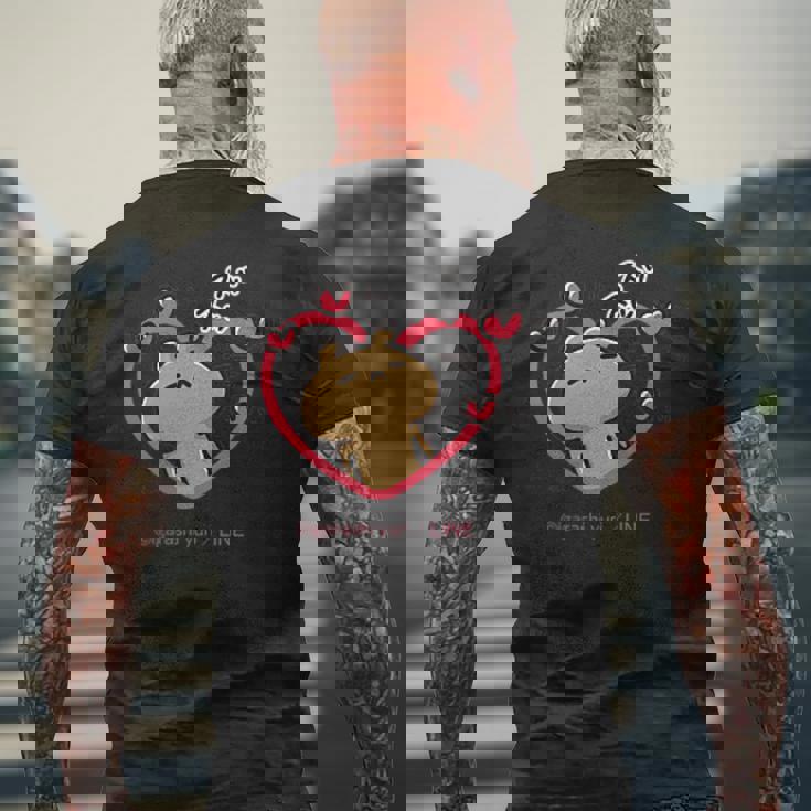 愛しすぎて大好きすぎる。 ペアデザイン くま メンズTシャツ バックプリント 高齢者への贈り物