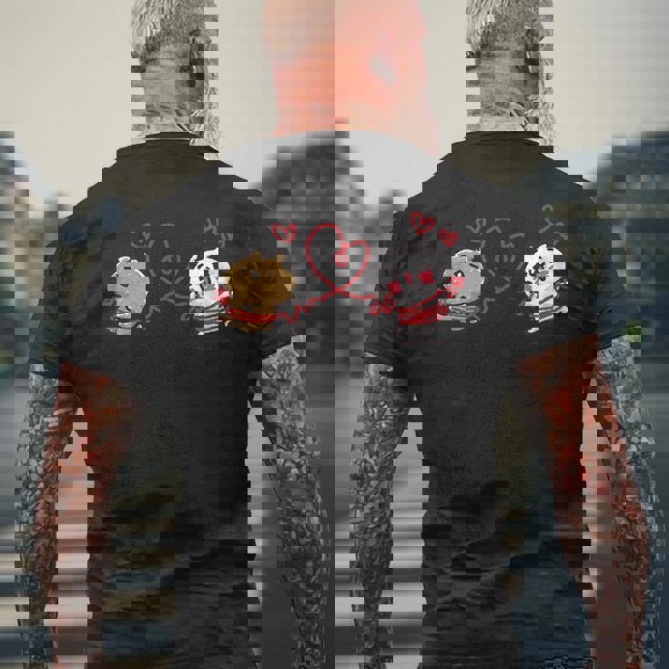 愛しすぎて大好きすぎる。 赤い糸 メンズTシャツ バックプリント 高齢者への贈り物