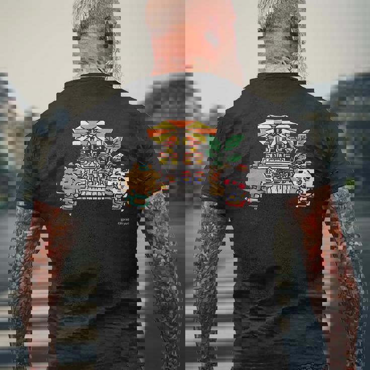 愛しすぎて大好きすぎる。ジャムショップ ダークカラー メンズTシャツ バックプリント 高齢者への贈り物