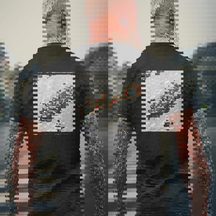 戦車男天安門広場民主主義抗議中国1989年 メンズTシャツ バックプリント 高齢者への贈り物