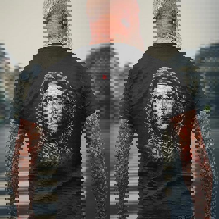 手描き チェ ゲバラ メンズTシャツ バックプリント 高齢者への贈り物