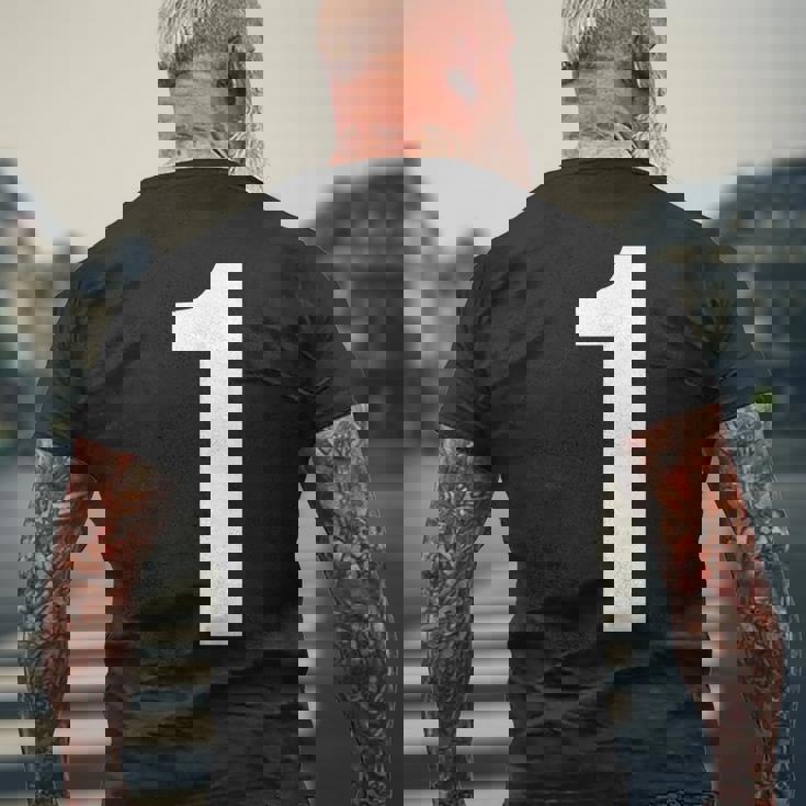 数字アルファベット 1 数字 メンズTシャツ バックプリント 高齢者への贈り物