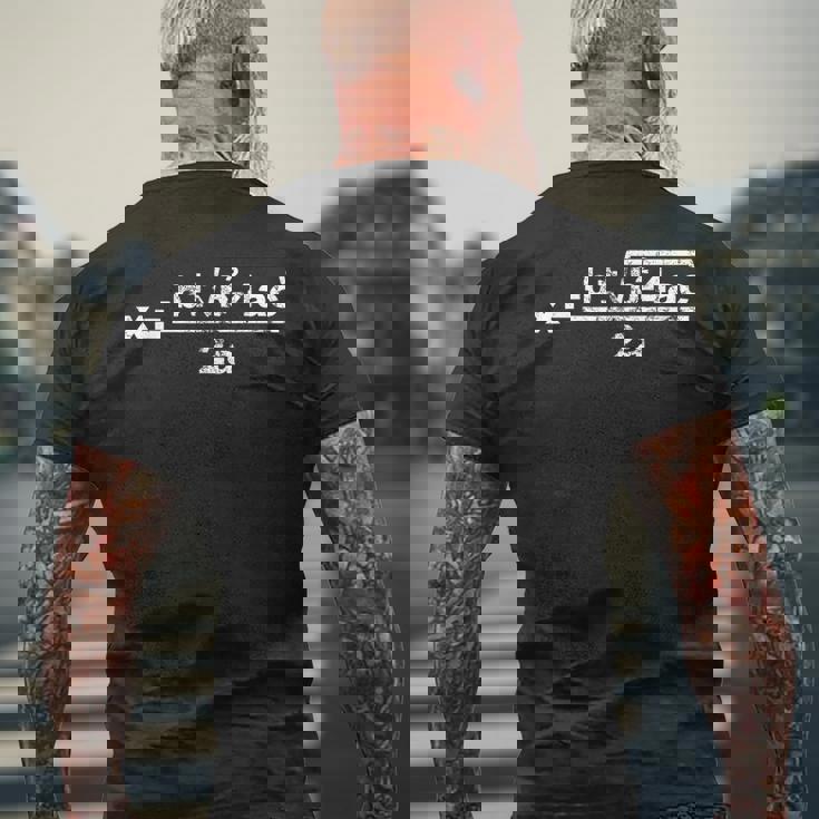 数学クラスの二次方程式 Quadratic Formula For Math Class メンズTシャツ バックプリント 高齢者への贈り物