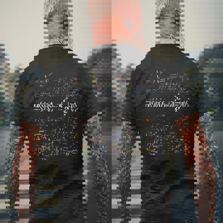 数学シュレディンガー方程式 メンズTシャツ バックプリント 高齢者への贈り物