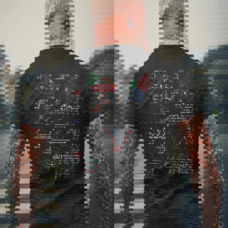 数学教師科学大学学校ギフトオタク主要数学 メンズTシャツ バックプリント 高齢者への贈り物