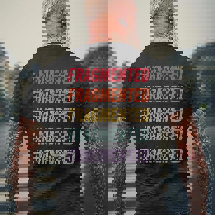 断片化 メンズTシャツ バックプリント 高齢者への贈り物