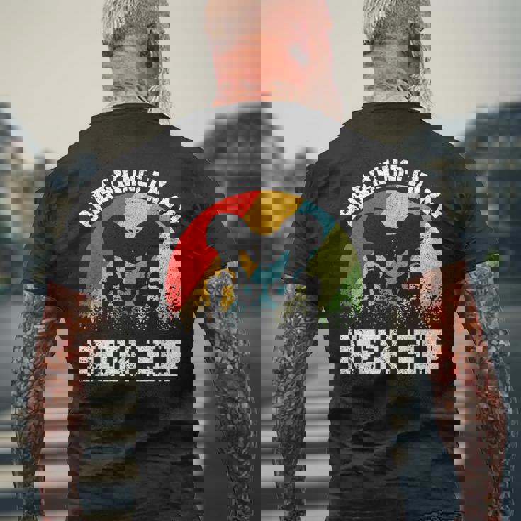 新しい股関節の慣らし 股関節置換手術 メンズTシャツ バックプリント 高齢者への贈り物