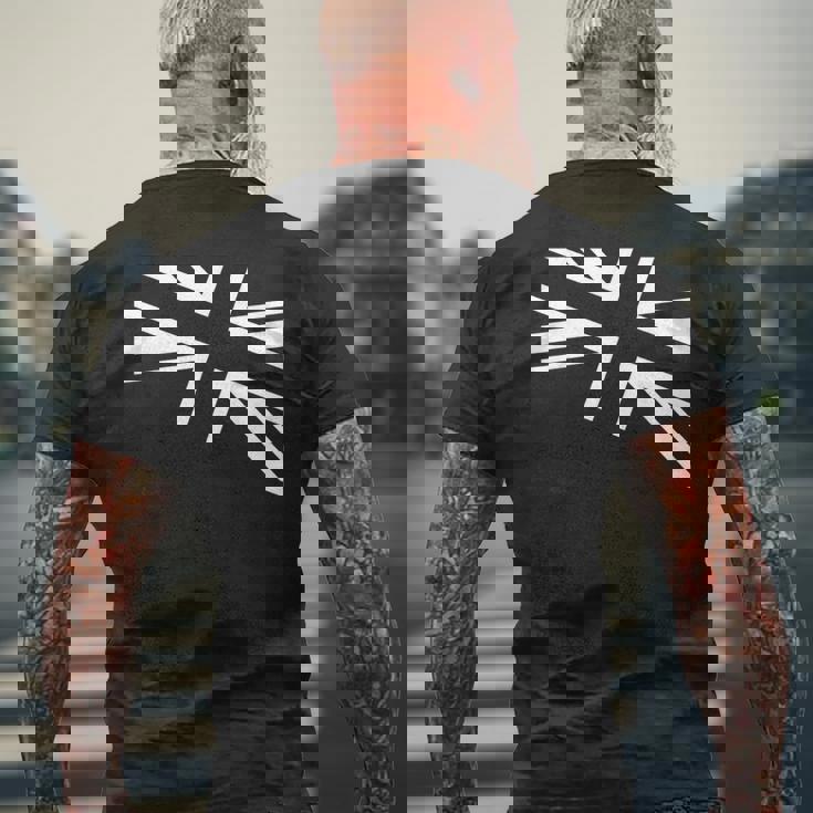 旗愛好家のためのユニオンジャックのホワイトデザイン。 メンズTシャツ バックプリント 高齢者への贈り物