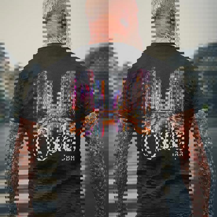 日本 大阪 お土産 大阪 メンズTシャツ バックプリント 高齢者への贈り物