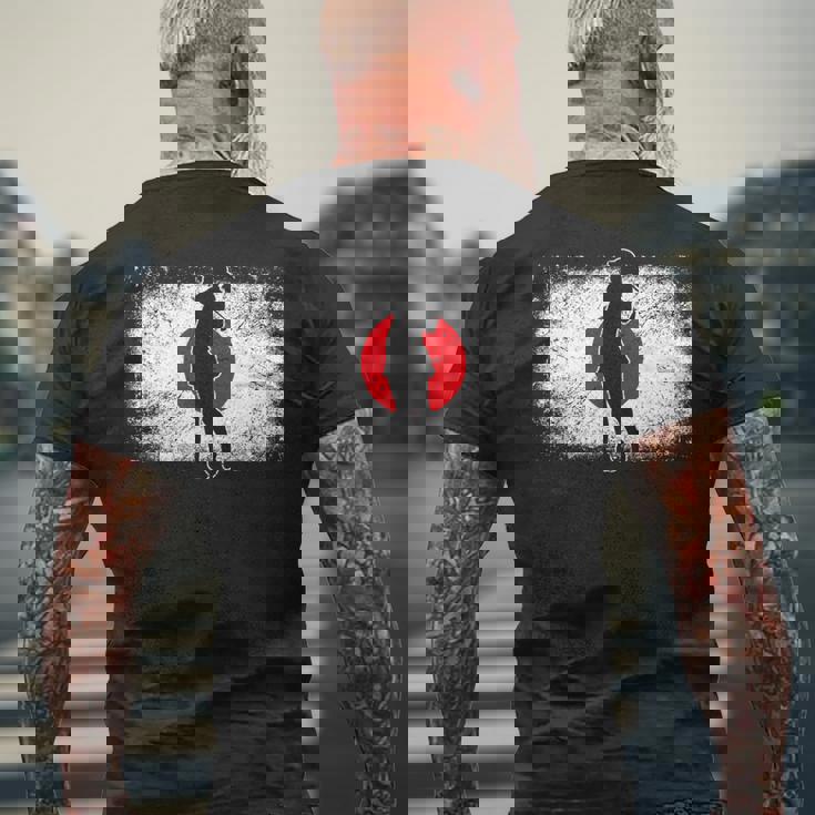 日本 日の丸ゴルフ選手 ゴルファー メンズTシャツ バックプリント 高齢者への贈り物