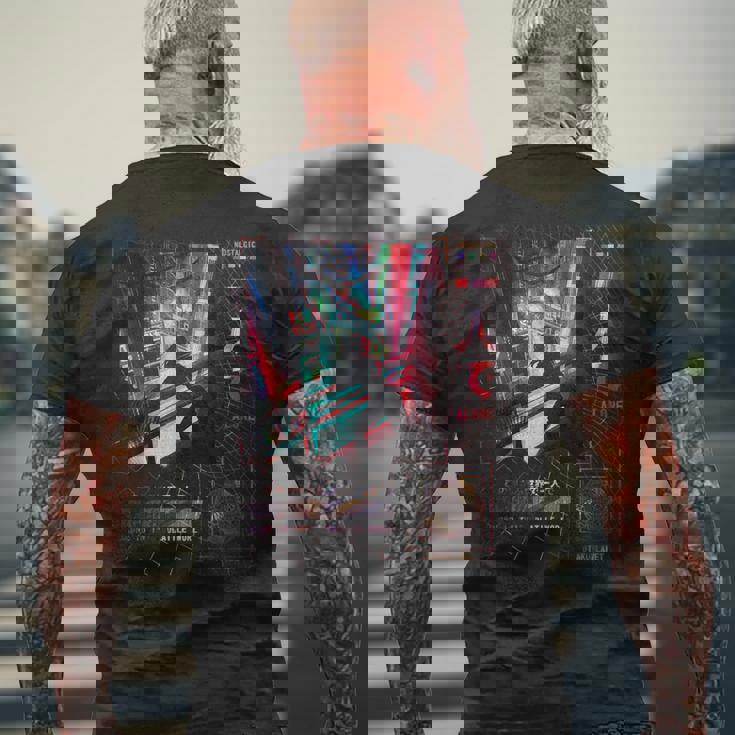 日本のサイバーパンク ヴェイパーウェーブ アニメ 美学 メンズTシャツ バックプリント 高齢者への贈り物