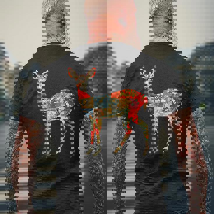 日本の折り紙 奈良鹿日本ファン向け 奈良鹿 メンズTシャツ バックプリント 高齢者への贈り物