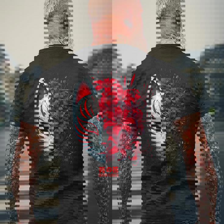 日本の百合 アニメ 花 蜘蛛 恋人 美学 オタク メンズTシャツ バックプリント 高齢者への贈り物