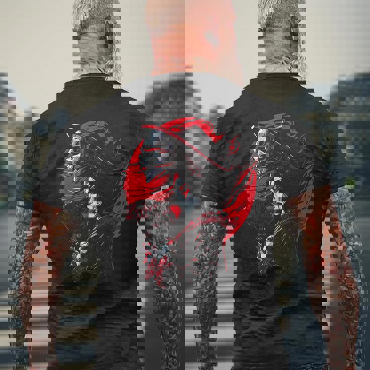 日本の芸者 死神 オタクゴス アニメ アート ファッション 2 メンズTシャツ バックプリント 高齢者への贈り物