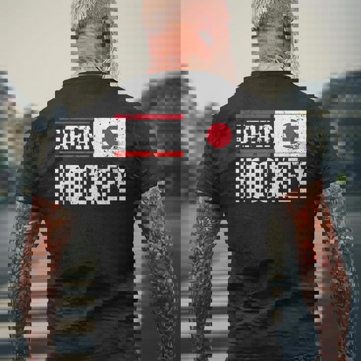 日本アイスホッケーチームフラッグスポーツ選手ファン メンズTシャツ バックプリント 高齢者への贈り物