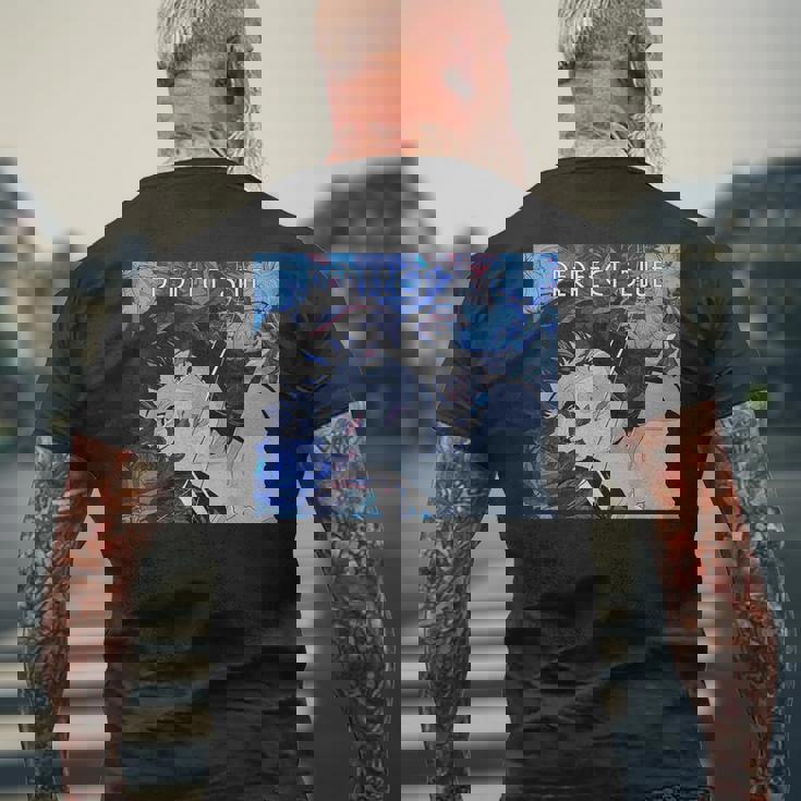 日本アニメ ガール パーフェクトブルー メンズTシャツ バックプリント 高齢者への贈り物