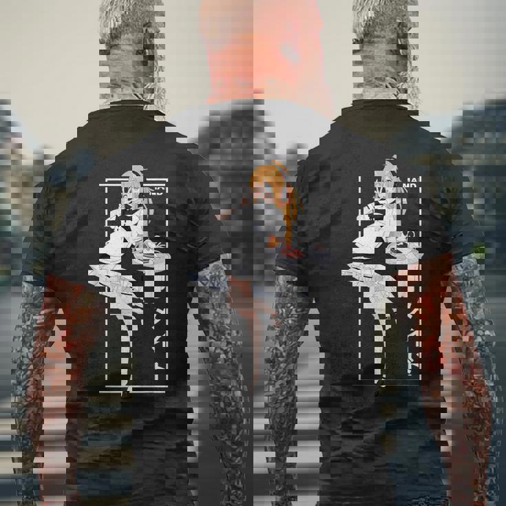 日本アニメメイド漢字オタク メンズTシャツ バックプリント 高齢者への贈り物