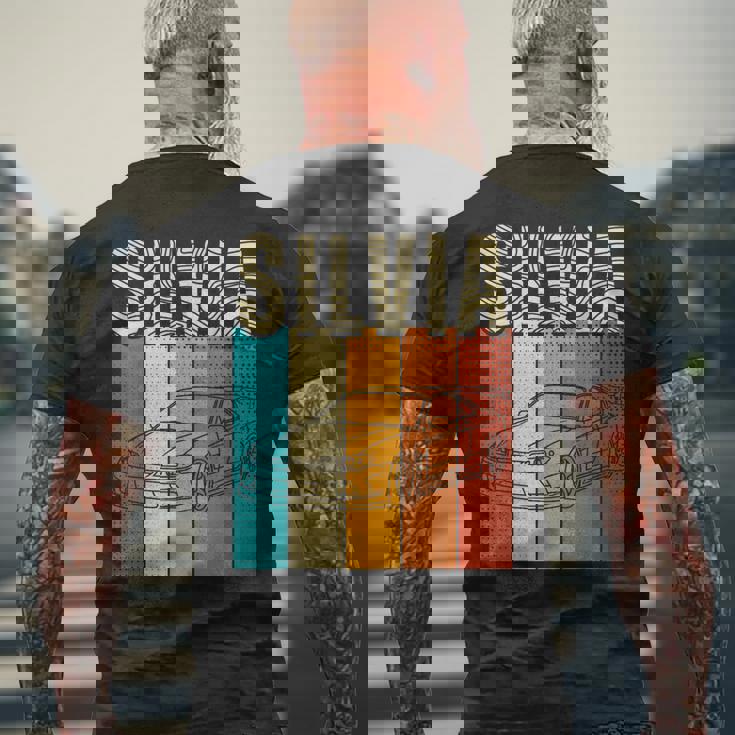 日本シルビア15 チューニング スポーツカー レジェンド 90年代 ヴィンテージ メンズTシャツ バックプリント 高齢者への贈り物