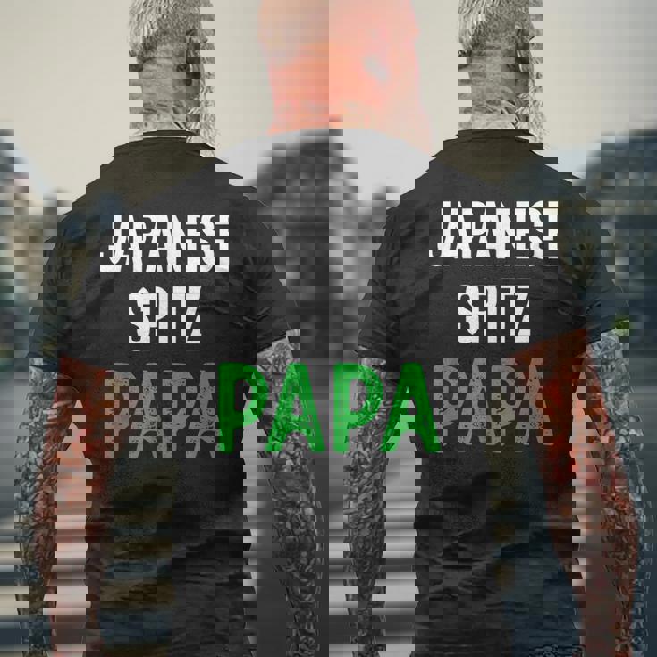 日本スピッツパパ メンズTシャツ バックプリント 高齢者への贈り物