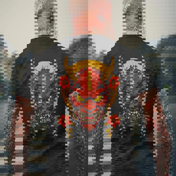 日本伝統マスク 歌舞伎 仮面 サムライマスク 東京 メンズTシャツ バックプリント 高齢者への贈り物