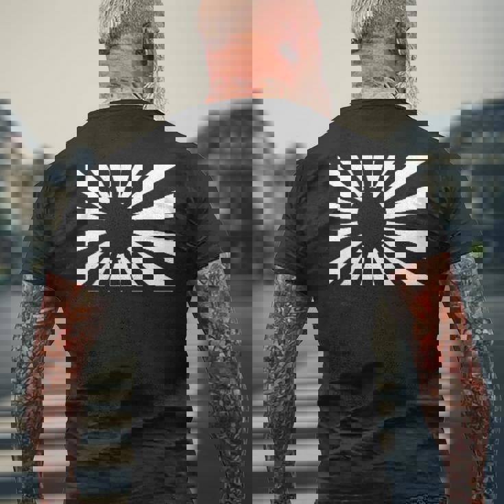 日本国旗の海軍旗 メンズTシャツ バックプリント 高齢者への贈り物