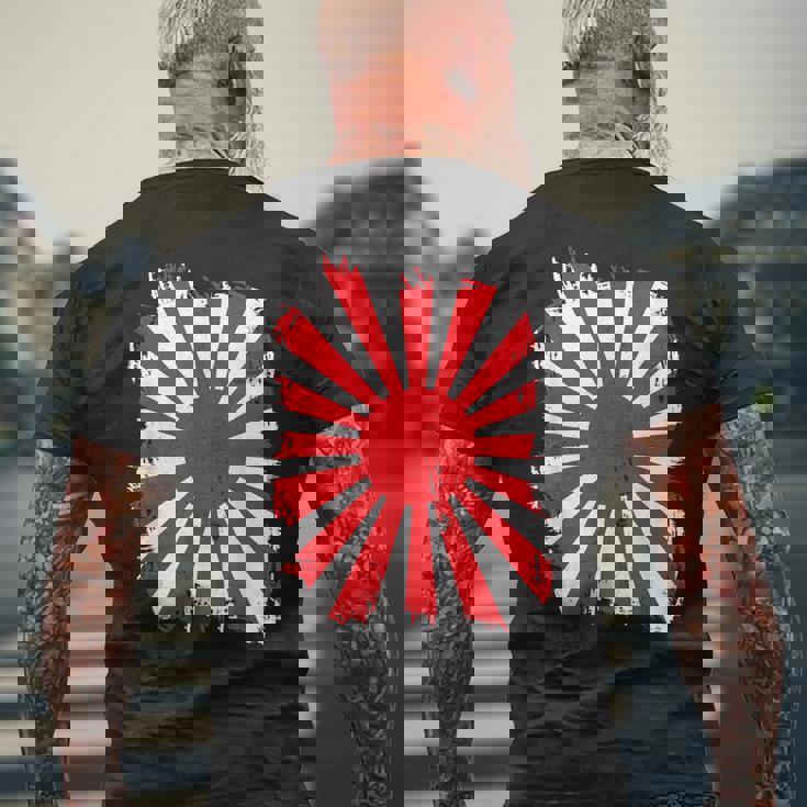 日本戦争旗 日本中道 日本国旗 メンズTシャツ バックプリント 高齢者への贈り物