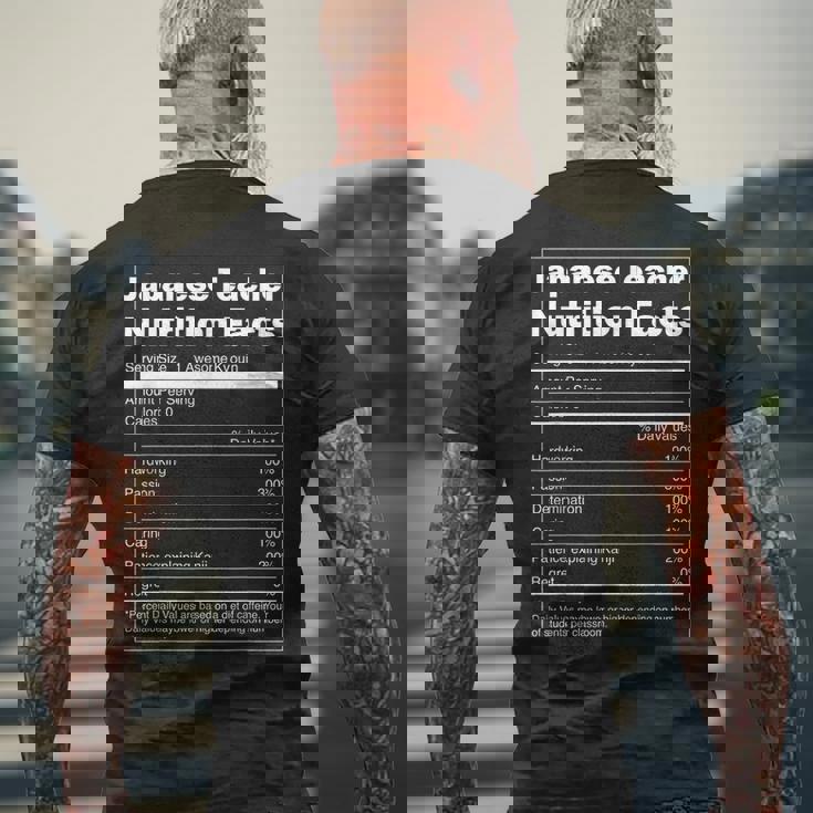 日本語 おもしろ栄養 日本教師 メンズTシャツ バックプリント 高齢者への贈り物