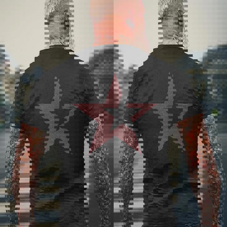 星 星柄 スター メンズ 半袖 ロック アメリカン おしゃれ かっこいい 大きいサイズ 黒 春夏 Rockステラ メンズTシャツ バックプリント 高齢者への贈り物